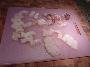 Calamari Cut into Rings  Copyright 2012 - Steven Pinkert